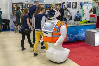 Rostov-on-Don, Rusya-11 Nisan 2019: Rostvertol Trading Pavili