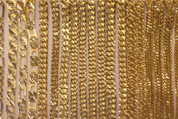 Набір золотих ланцюжків . — стокове фото