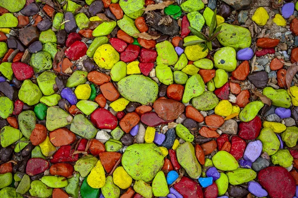 Bright background, multi-colored stones