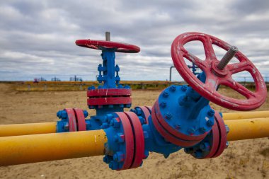 Petrol, gaz endüstrisi. Grup kuyu başları ve vana armatürü , Gaz valv