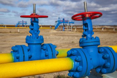 Petrol, gaz endüstrisi. Grup kuyu başları ve vana armatürü , Gaz valv