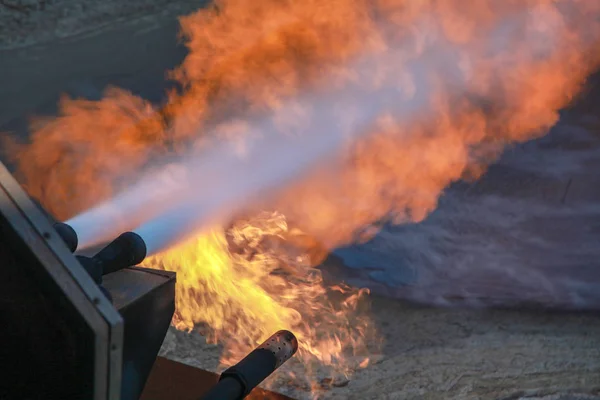 Olie Gasindustrie Gasflare Verticaal Horizontaal — Stockfoto