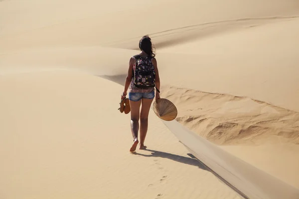 Smuk Sand Tekstur Klitter Sahara Ørkenen Hvide Klitter Vietnam Nær - Stock-foto