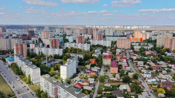 罗斯托夫在唐的航空视图 唐河畔罗斯托夫市全景 — 图库照片