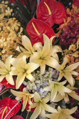 Taze bahar buketi. Yaz geçmişi. Taze flo Zengin demet