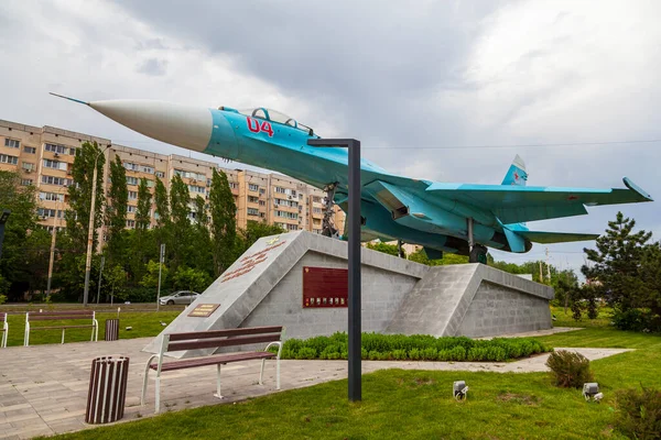 Rosja Rostov Don Maja 2020 Pomnik Lotników Suchoi Kryptonim Nato — Zdjęcie stockowe