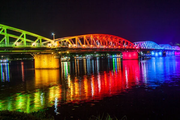 Hue Vietnam Giugno 2019 Vista Panoramica Del Truong Tien Bridge — Foto Stock