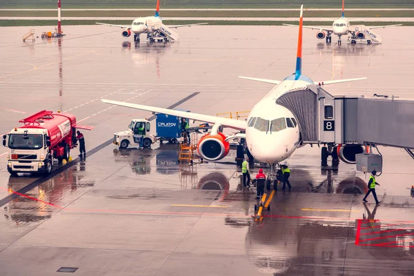 Rostov Don Russia June 2020 New Building Platov Airport Airplane — Stock Photo, Image