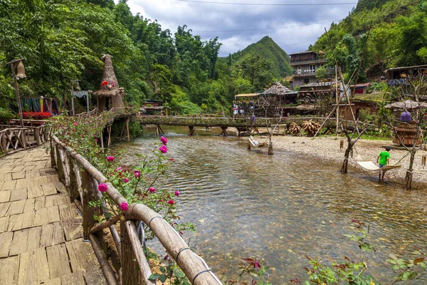 Sapa Vietnam 2019 Chat Village Sapa Vietnam Grande Cascade Saison — Photo