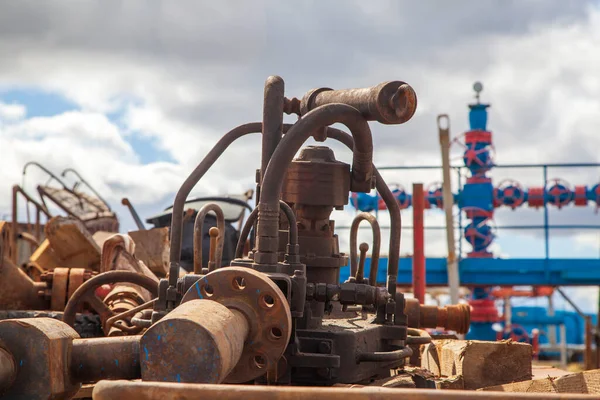 Капитальный Ремонт Газовых Скважин Установка Рулонных Труб — стоковое фото