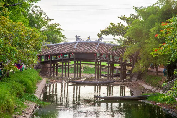 Hue Hue 2019 Puente Japonés Antiguo Hue Puente Cubierto Estilo — Foto de Stock