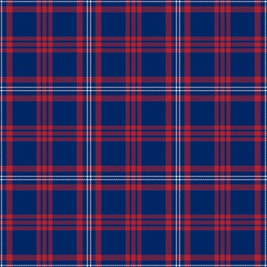 Beyaz Vatansever Tartan , Mavi, Kırmızı Dikişsiz Desenler