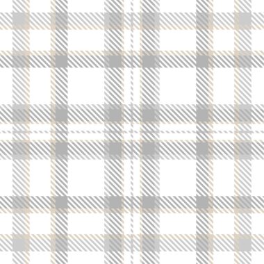 Pastel Gri, Tozlu Bej Ve Beyaz Renk Ekose Tartan Dikişsiz Desen Arka Plan