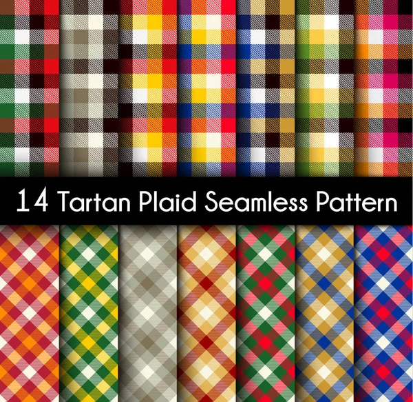 Definir padrão sem costura Tartan . —  Vetores de Stock