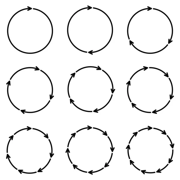 Vector zwarte cirkel pijlen voor Infographic — Stockvector