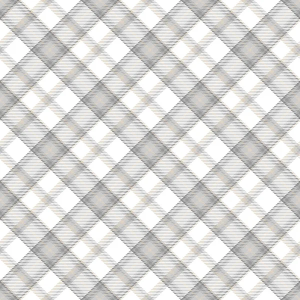 Tartan Seamless Pattern Background in Pastel Grey, Dusty Beige And White  Color  Plaid — Stock Vector