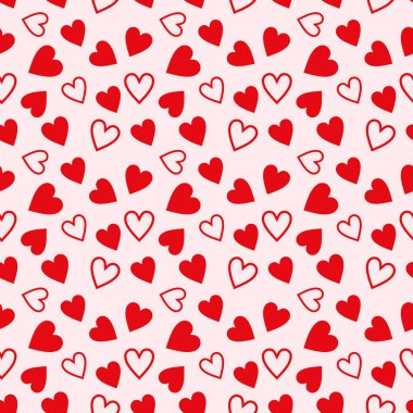 Sevgililer Günü Dikişsiz Vektör Desenleri.