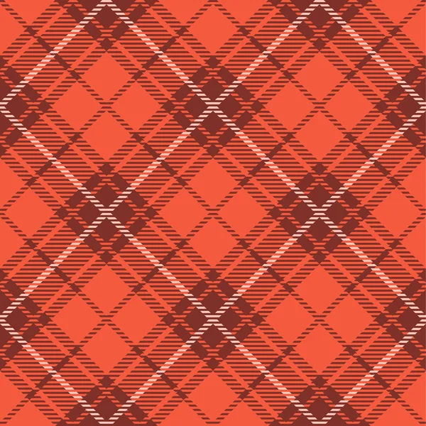 Lebende Korallen Tartan nahtlose Muster Hintergrund — Stockvektor