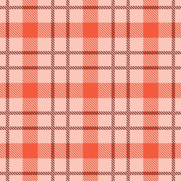 Living Coral Tartan Seamless Pattern Background — Stock Vector