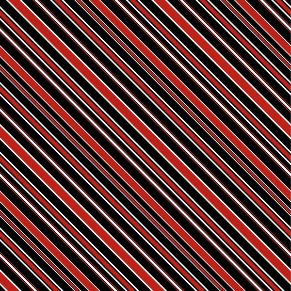 Avec rayures parallèles diagonales rouges, noires et blanches — Image vectorielle