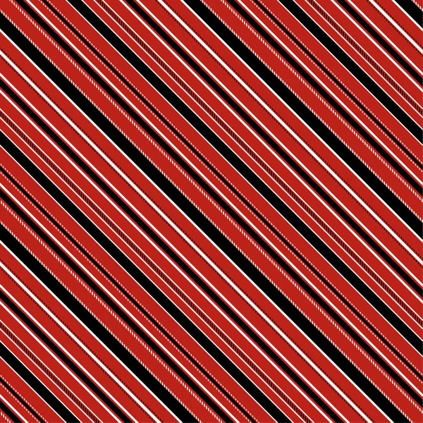 Avec rayures parallèles diagonales rouges, noires et blanches — Image vectorielle