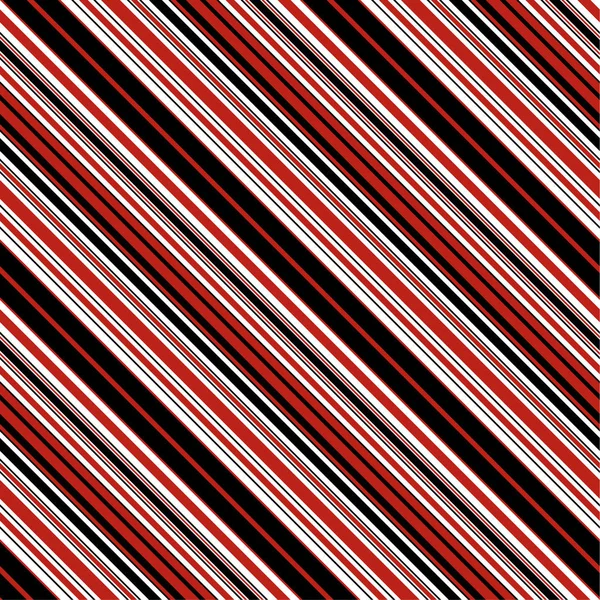 Con strisce parallele diagonali rosse, nere e bianche — Vettoriale Stock