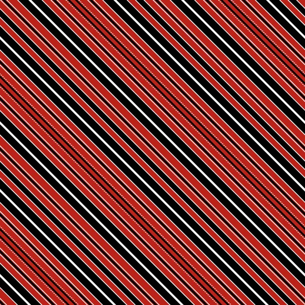 Com listras paralelas diagonais vermelhas, pretas e brancas — Vetor de Stock