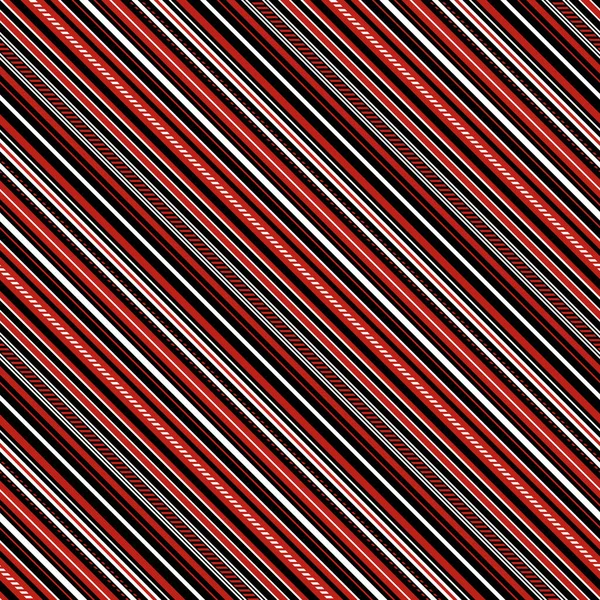 Avec rayures parallèles diagonales rouges, noires et blanches — Image vectorielle