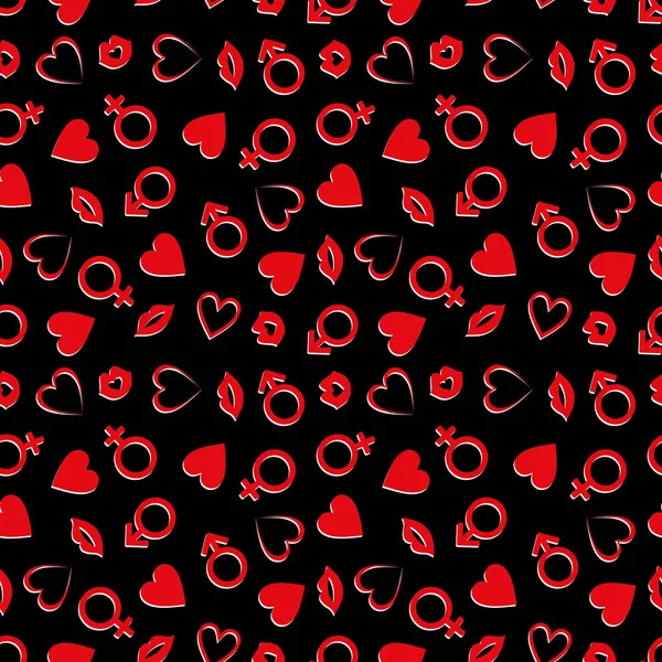 Motifs vectoriels sans couture Saint-Valentin . — Image vectorielle