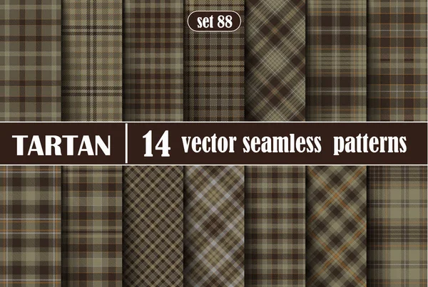 Definir padrão sem costura Tartan —  Vetores de Stock