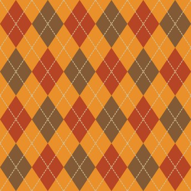 Argyle Sonbahar Dikişsiz Desen Ekose. 