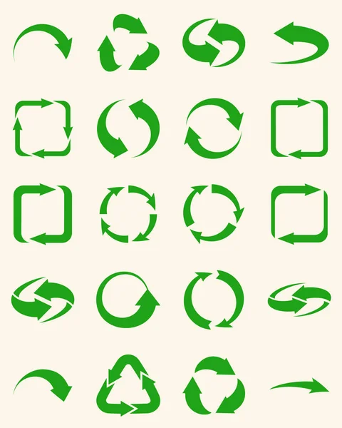 Conjunto de flechas - colección de iconos de ecología . — Vector de stock