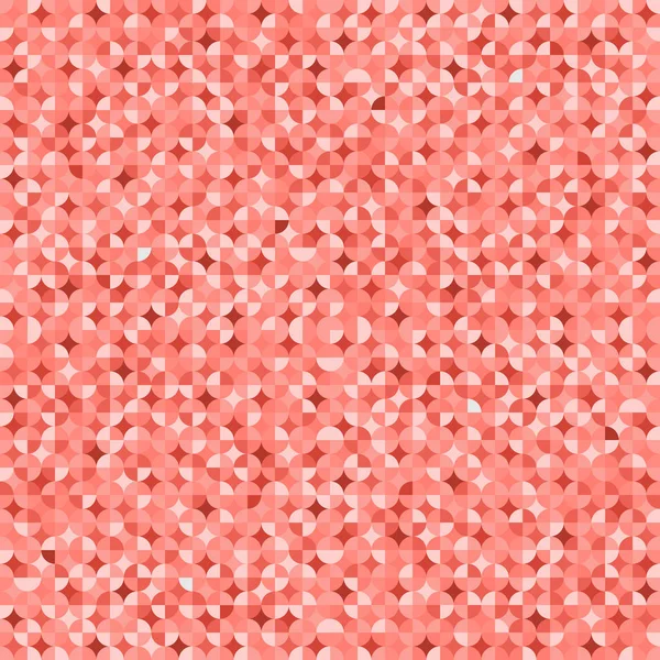 Koralle rosa geometrische Mosaik-Muster Vektor Hintergrund — Stockvektor