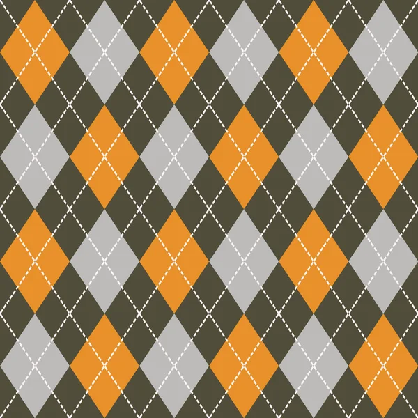 Argyle Fall Seamless Pattern Plaid. — Stock Vector