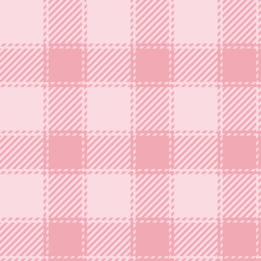 Pembe Tartan Ekoseli Ekoseli Şekiller. Trend Renkli Flannel Gömlekli Tartan desenleri. Duvar kağıtları için Moda Döşeme Vektörü ResmiComment.