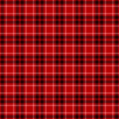 Tartan Ekoseli Şekilsiz Şablon. Vektör İllüstrasyonu