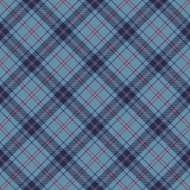 Mavi ve kırmızı renkli ekoseli Tartan Kusursuz Desenli Arka plan. Flannel Gömlek desenleri. Duvar kağıtları için Moda Döşeme Vektörü ResmiComment.