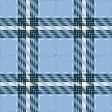 Tartan Kusursuz Mavili Beyaz Ekoseli Arkaplan. Flannel Gömlek desenleri. Duvar kağıtları için Moda Döşeme Vektörü ResmiComment.