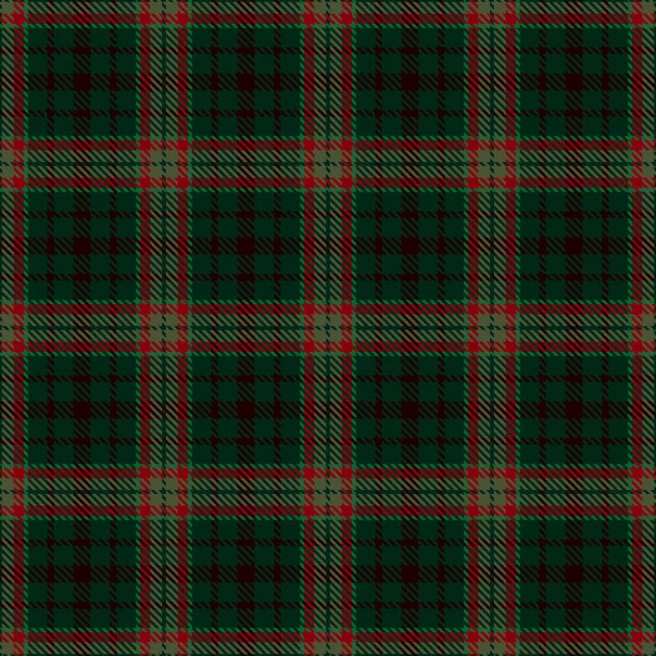 Tartan Seamless Pattern Background Black Green Red Color Plaid Flannel — Stock Vector