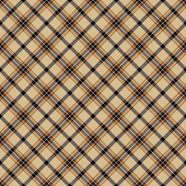 Tartan Seamless Pattern Background Black Brown Beige Color Plaid Flannel — стоковий вектор