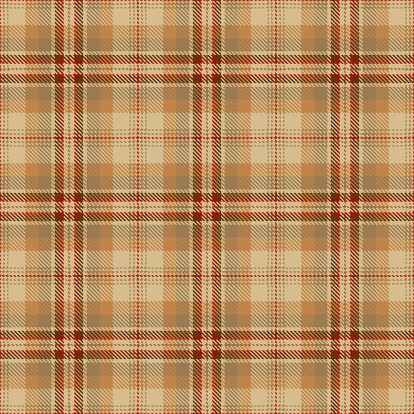 Tartan Seamless Pattern Background Καμηλό Μπεζ Καφέ Και Κόκκινο Χρώμα — Διανυσματικό Αρχείο