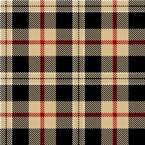 Tartan Seamless Pattern Background Μαύρο Κόκκινο Καμήλα Μπεζ Και Λευκό Royalty Free Διανύσματα Αρχείου