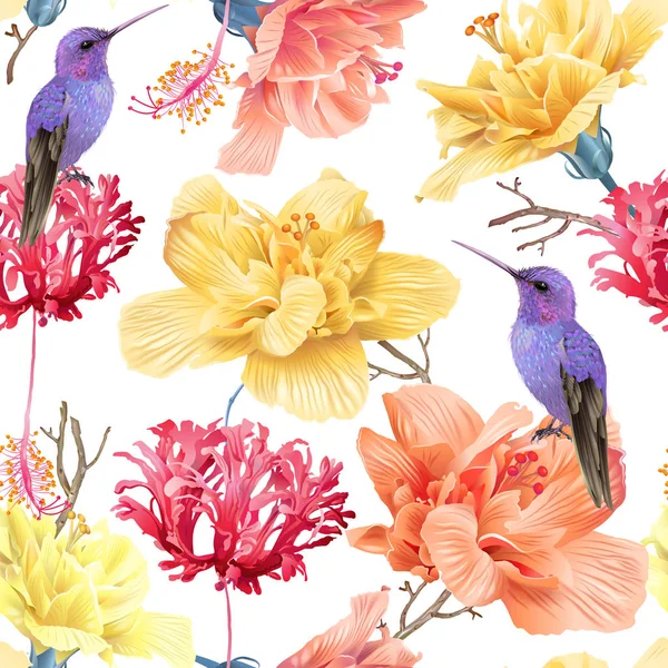 Modèle floral tropical — Image vectorielle