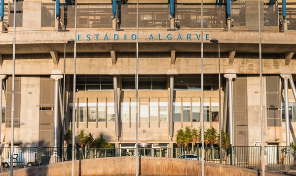 Faro Portugalsko Května 2018 Architektonický Detail Fotbalového Stadionu Algarve Jižním — Stock fotografie