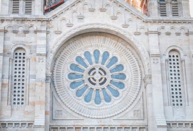 Mimari detay Santa Luzia Bazilikası Viana do Castelo Kuzey Portekiz'de bir bahar gününde