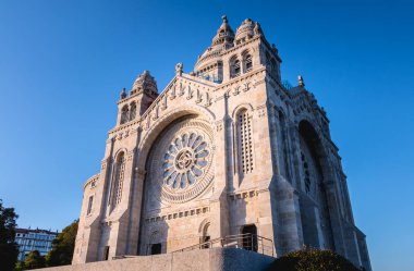 Mimari detay Santa Luzia Bazilikası Viana do Castelo Kuzey Portekiz'de bir bahar gününde