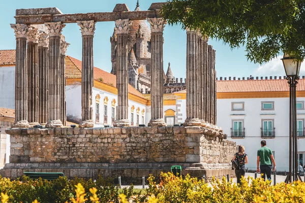 Evora Portugal Mayo 2018 Detalle Arquitectónico Del Templo Romano Evora — Foto de Stock