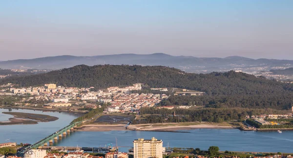 Vista Aérea Famosa Cidade Viana Castelo Norte Portugal Num Dia — Fotografia de Stock
