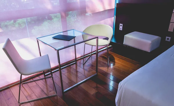 designer furniture in a luxury hotel room of Spain