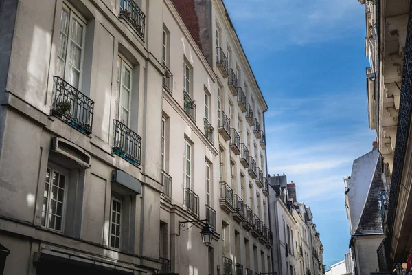 Nantes Francja Września 2018 Detal Architektury Ulicy Atmosfera Ulicach Historycznego — Zdjęcie stockowe
